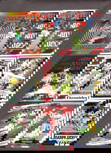 Lot of (20) Tom Brady Football Cards - Inserts, Parallels Nice Variety