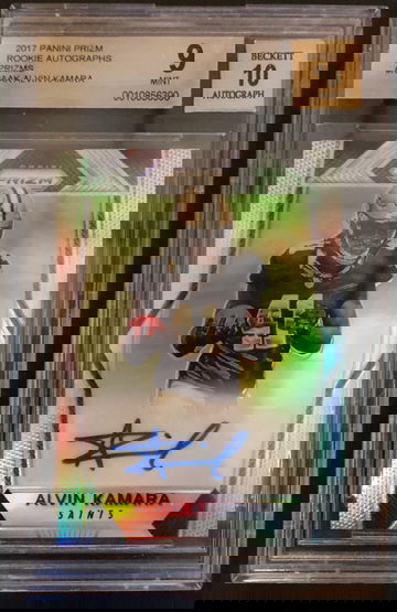 Alvin Kamara BGS 9 2017 Panini Silver Prizm Rookie Auto 10 Mint