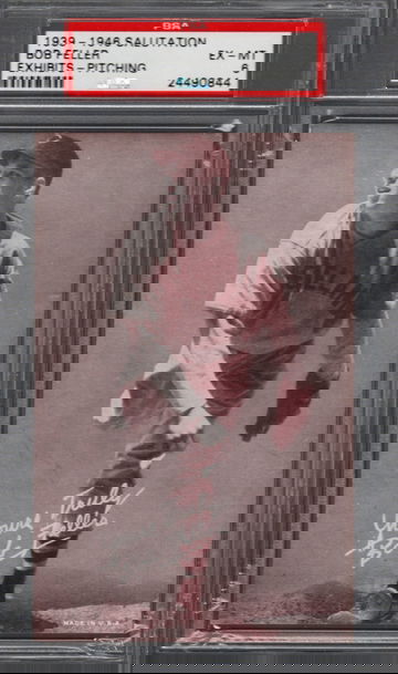 1939-1946 Exhibits Bob Feller Pitching PSA 6 EX-MT