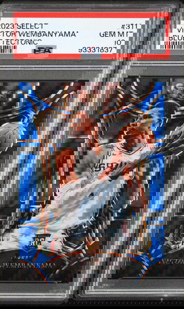 2023-24 Select Victor Wembanyama /99 Blue Tectonic Mezzanine RC PSA 10 GEM MINT