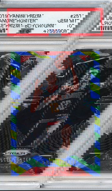 De'Andre Hunter Deandre Prizm Choice Rookie PSA 10 Blue/Yellow/Green NEP