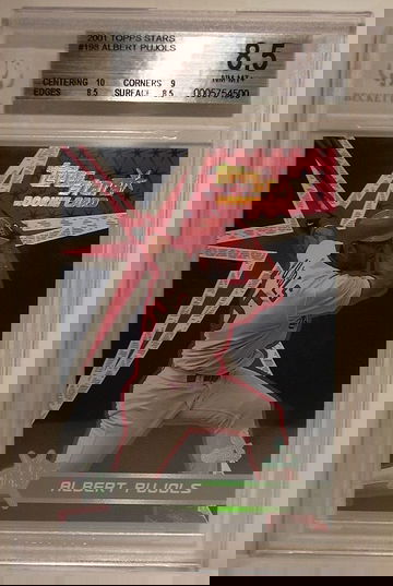 2001 Topps Stars #198 Albert Pujols (ROOKIE) BGS 8.5 NM-MT+