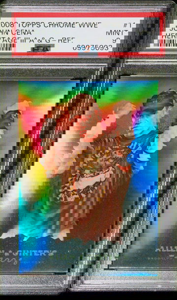 John Cena WWE Refractor PSA 9 Topps Chrome Heritage 2008 Allen & Ginter