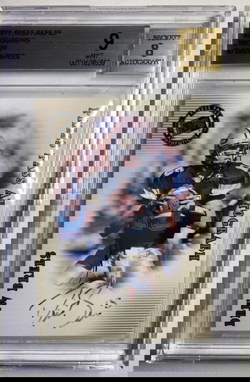 2001 Press Pass SE Bronze Drew Brees RC Rookie On Card Auto BGS 9 Mint Future HOF