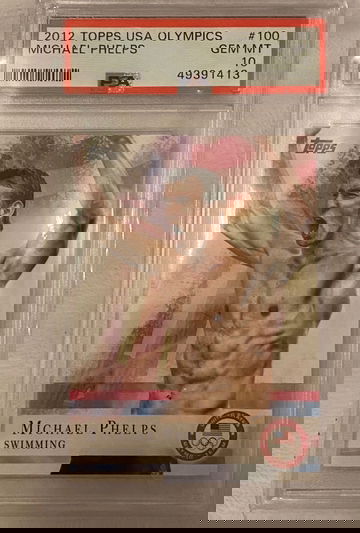 2012 Topps USA Olympics Michael Phelps RC PSA 10