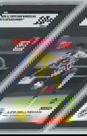 2020-21 JUDE BELLINGHAM TOPPS NOW BUNDESLIGA #165 RC SGC 10 GEM MINT