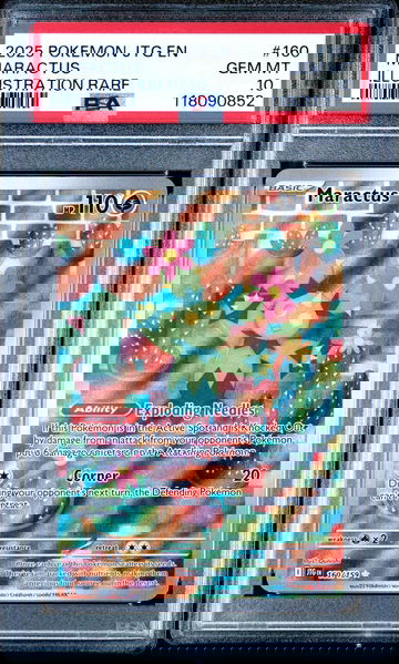 2025 Pokemon Journey Together Illustration Rare Maractus #160 /159 PSA 10