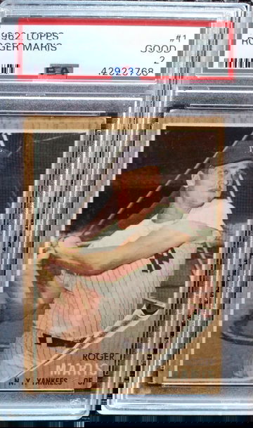 1962 Topps #1 Roger Maris PSA 2