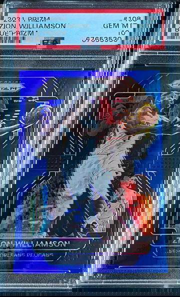 2021 Panini Prizm BLUE /199 #108 Zion Williamson PSA 10 GEM MINT