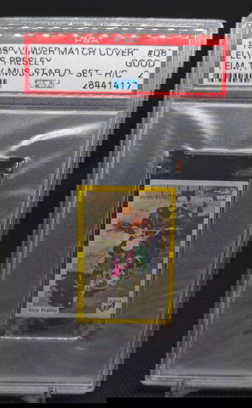 1969 Vlinder Match Cover VINTAGE D6 Elvis Presley PSA 2