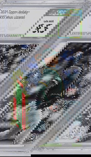 2020 Topps Holiday Jesus Luzardo Rookie Card #HW35 Oakland A's CSG Gem Mint 9.5