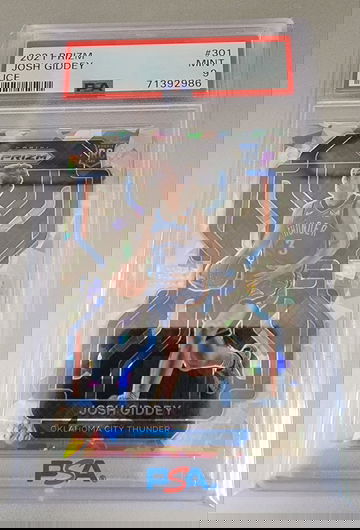 2021 Prizm #301 Josh Giddey Rookie RC Ice Prizm PSA 9