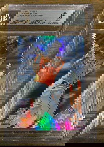 YORDAN ALVAREZ 2020 Topps Series 1 RC #276 Rainbow Foil Rookie BGS 9 MINT