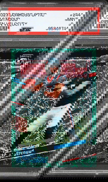 2023 Panini Donruss Optic Green Velocity C.J. Stroud #244 RC PSA 9