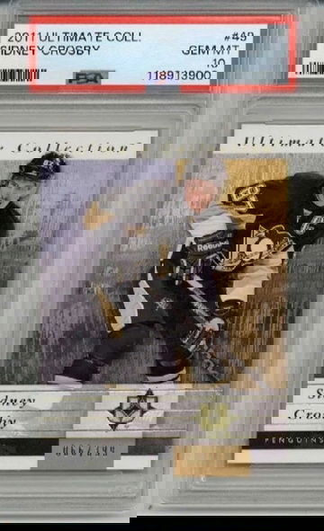 2011 UPPER DECK ULTIMATE COLLECTION #49 SIDNEY CROSBY PENGUINS PSA 10 LOW POP