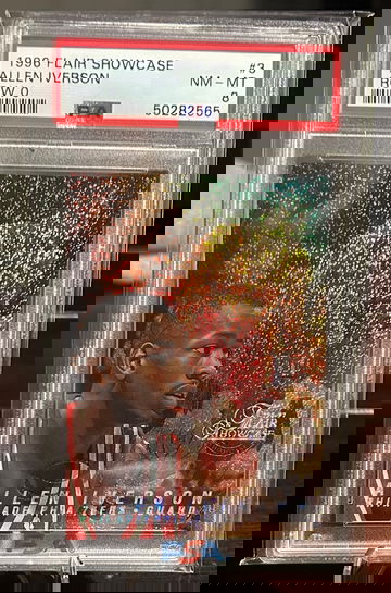 1996 Flair showcase Row 0 Allen Iverson PSA 8