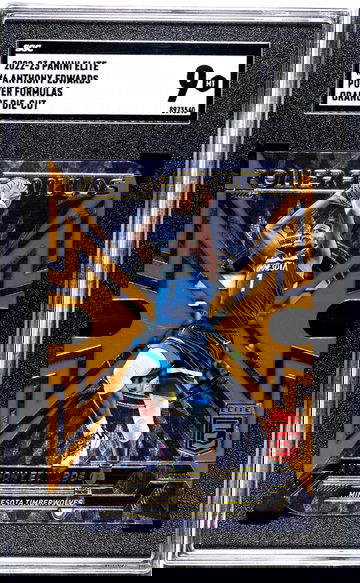 2022-23 Panini Elite #6 Anthony Edwards Power Formulas Orange Die-Cut SGC 9