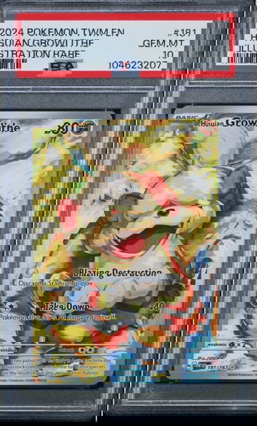 POKEMON PSA 10 SV Twilight Masquerade Hisuian Growlithe 181/167 IR