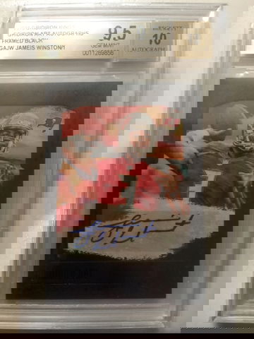 2015 GRIDIRON KINGS BLACK SSP RC 1/1 JAMEIS WINSTON  AUTO BGS 9.5/10 Saints QB 