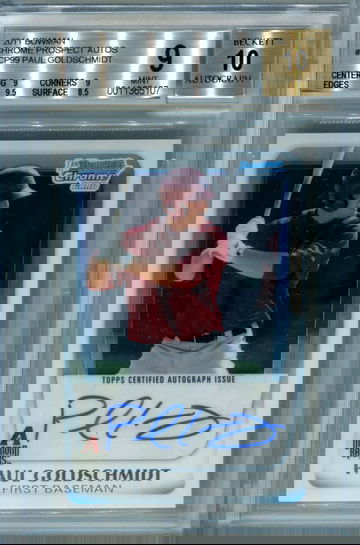 2011 Bowman Chrome Paul Goldschmidt BGS 9 auto 10