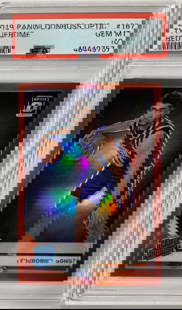 2019 PANINI DONRUSS OPTIC TY JEROME RED PRIZM /99 PSA 10