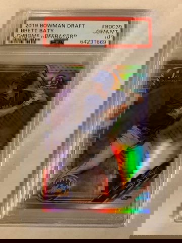 2019 Bowman Draft Brett Baty Chrome Refractor PSA 10