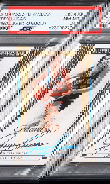 2019 Flawless #DA-JRL Jerry Lucas Distinguished AU-Gold /10 PSA 8