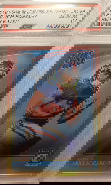 2018 Donruss Optic. Saquon Barkley Red/Yellow. PSA 10