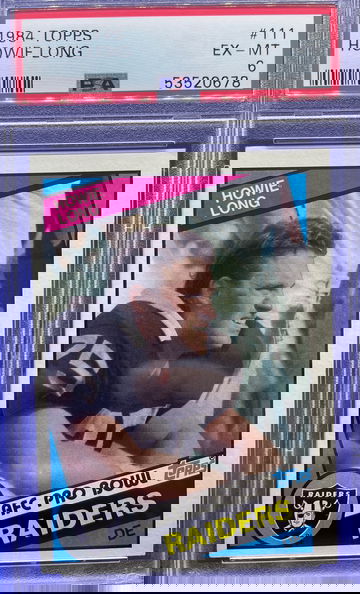 1984 Topps Howie Long #111 Los Angeles Raiders PSA 6 EX-MT HOF Vintage