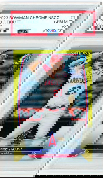 2023 Bowman Chrome NSCC #1 Mike Trout Gold PSA 10 GEM MINT!