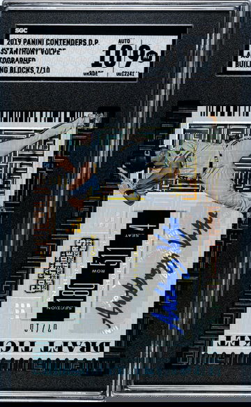 2019 Contenders #33 Anthony Volpe Draft Ticket Building Blocks /10 SGC 9