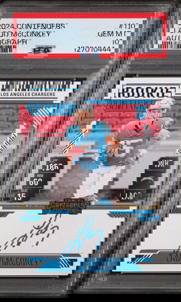 2024 Panini Contenders Autograph Ladd Mcconkey #110 PSA 10