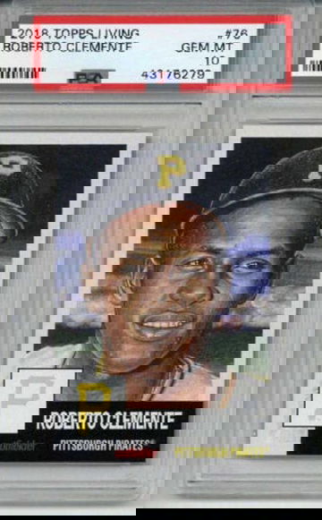 2018 TOPPS LIVING #320 ROBERTO CLEMENTE PITTSBURGH PIRATES PSA 10