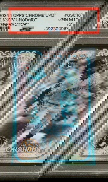 2024 Topps Chrome Update Frozenfractor Jackson Chourio #USC18 PSA 10