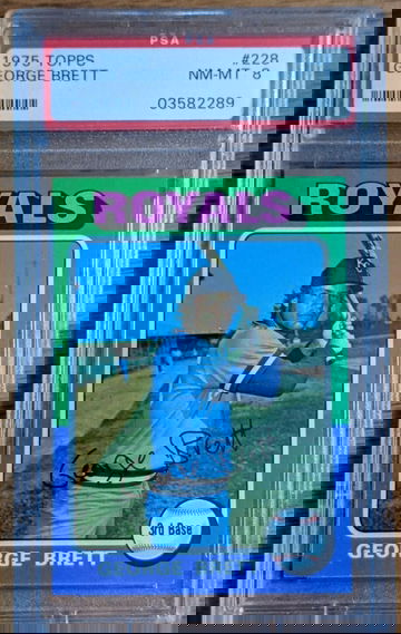 1975 Topps George Brett Rookie Card #228 PSA 8