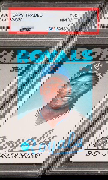 1986 Topps Traded Bo Jackson 50T PSA 8