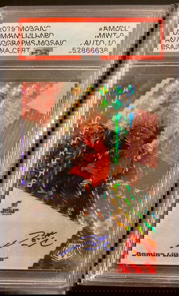 Damian lillard mosaic autographs PSA 9 POP 1