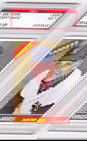 1966 topps Roger maris psa 7 #365 yankees legend hr record ped free