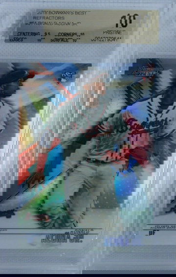 2018 Bowman's Best Ronald Acuna Jr Refractor ROOKIE Card #51 RC BGS 10 Pristine