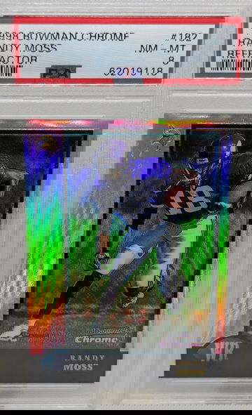 1998 Bowman Chrome Randy Moss #182 PSA 8 Rookie RC