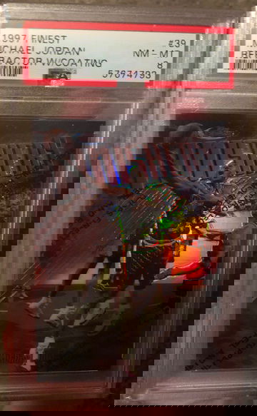 1997 Michael Jordan Finest Refractor With Peeling PSA 8