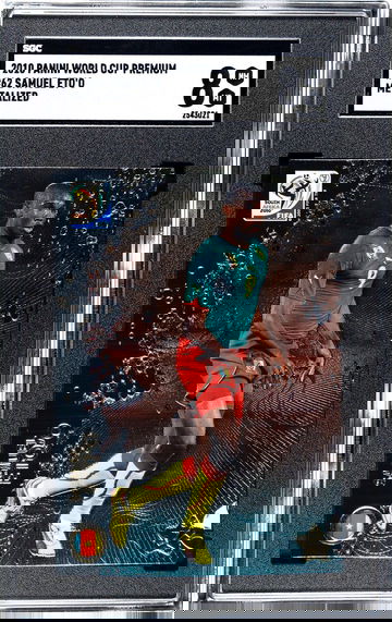 Samuel Eto’o 2010 Panini World Cup Cameroun Premium #62 Metalized SGC 8 Barcelona