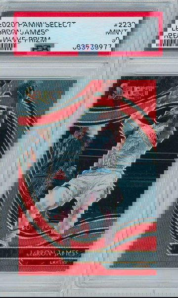 2021 Panini Select #223 Lebron James (Courtside) Red Wave Prizm SP | PSA 9 - LA Lakers (NBA) Basketball
