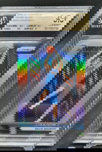 Luka Doncic 2018  Prizm silver Rc BGS 9.5 w/9.5 centering (Total POP 842 & only 137 w/ 9.5 centering ) 