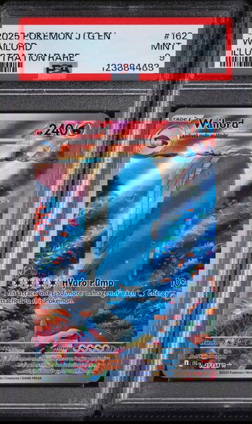 2025 Pokemon Scarlet and Violet Journey Together Illustration Rare Wailord #162 PSA 9