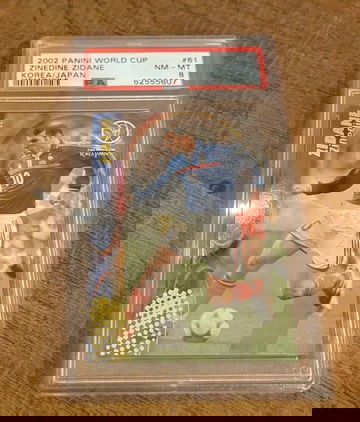 2002 Panini World Cup Korea Japan #61 Zinedine Zidane PSA 8 NM-MT