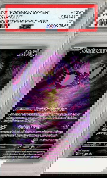 2024 POKEMON SVP EN-SV BSP PECHARUNT #129 SHRD FABLE PC ETB PSA 10