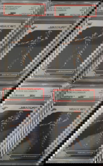 Zion Williamson PSA 9 Lot of 4