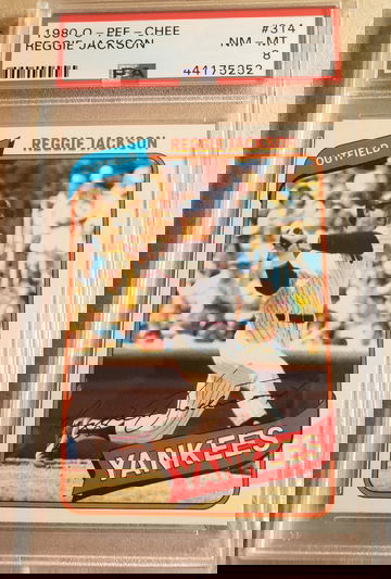 1980 O-Pee-Chee Reggie Jackson PSA 8 NM-MT