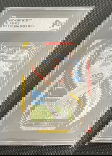 2024 Select Bo Nix Red and Yellow Shock Prizm SGC 9